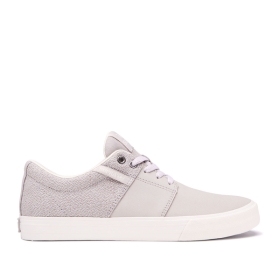 Womens Supra Low Top Shoes STACKS II VULC Silver Cloud/bone | AU-55189